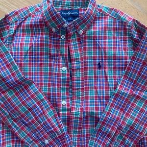 Ralph Lauren boys long sleeve plaid shirt